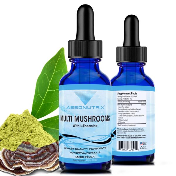 Frasco líquido suplemento multi hongos Absonutrix 390 mg