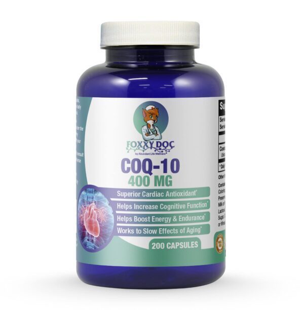Version 1.0.0 Abundant Life Wellness CoQ10 400 mg 200 cápsulas vegetales naranja
