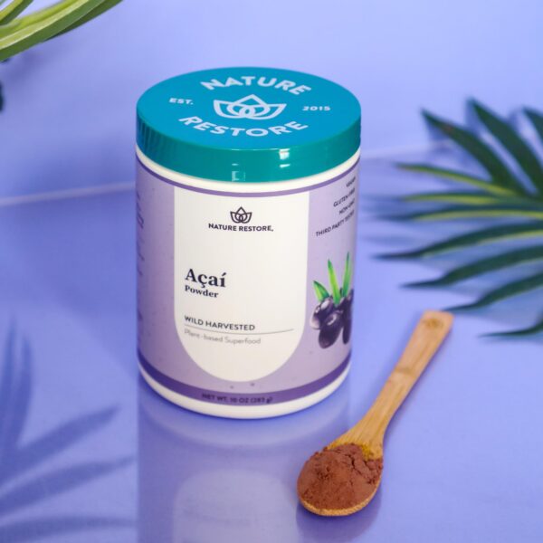 Frasco de acai con polvo