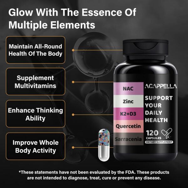 Version 1.0.0 Etiqueta frontal ACAPPELLA suplemento NAC