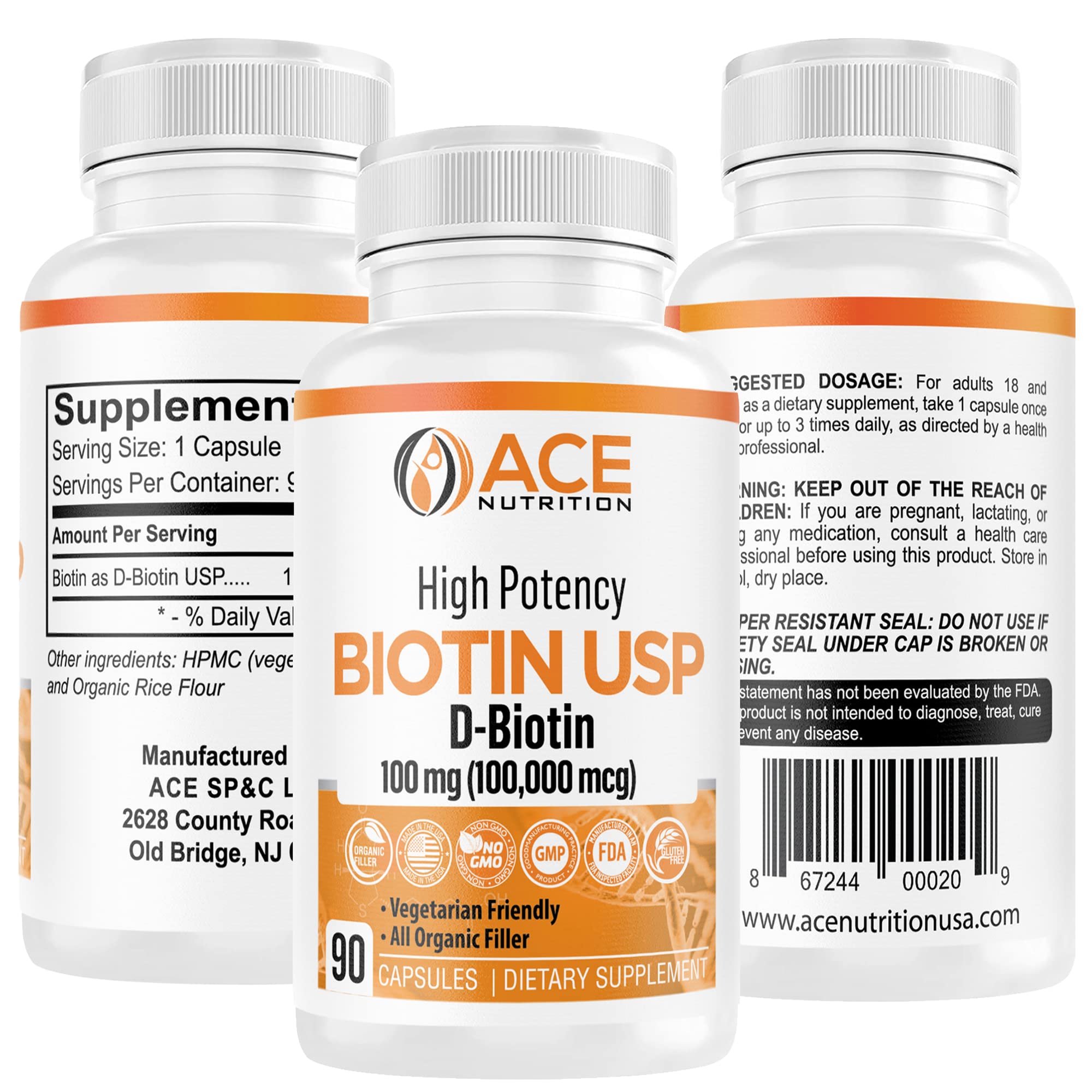 ACE NUTRITION Biotin, 100 mg