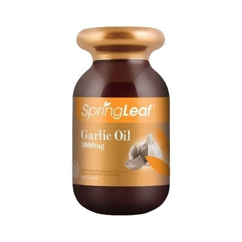 Botella de Aceite de Ajo Spring Leaf genérico 360 cápsulas vista frontal