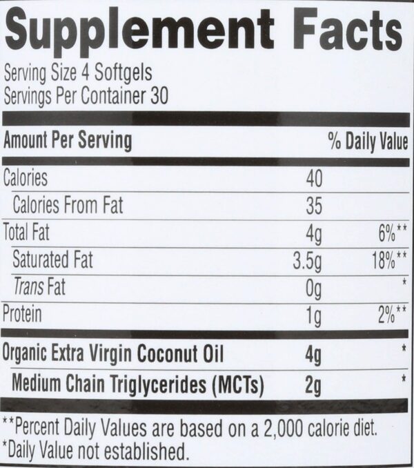 Cápsulas suaves de aceite de coco sobre fondo blanco