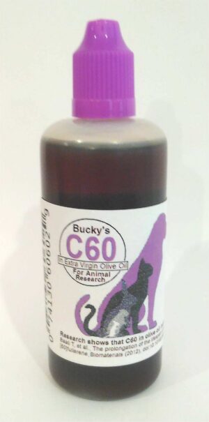 Botella de aceite de oliva carbono 60 Bucky's 100ml antioxidante