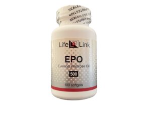 Aceite de onagra LifeLink frasco de 100 cápsulas blandas