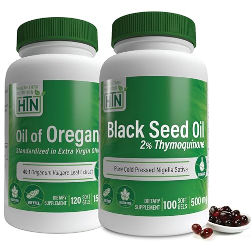 Aceite de orégano y semilla negra en cápsulas