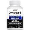 Frente de la botella Aceite de Pescado Omega-3 4000 mg