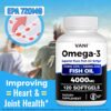 Etiqueta de cápsulas suaves Omega-3 con EPA y DHA