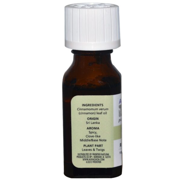 Aceite esencial hoja de canela aroma cálido Aura Cacia