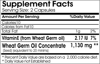 Etiqueta del producto Aceite germen de trigo