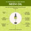 Aceite hidratante natural de neem para cuidado ayurvédico