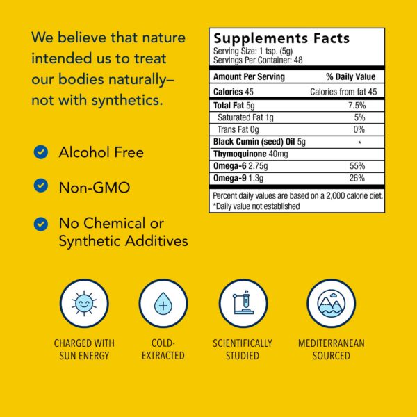 Aceite medicinal de semilla negra para salud integral