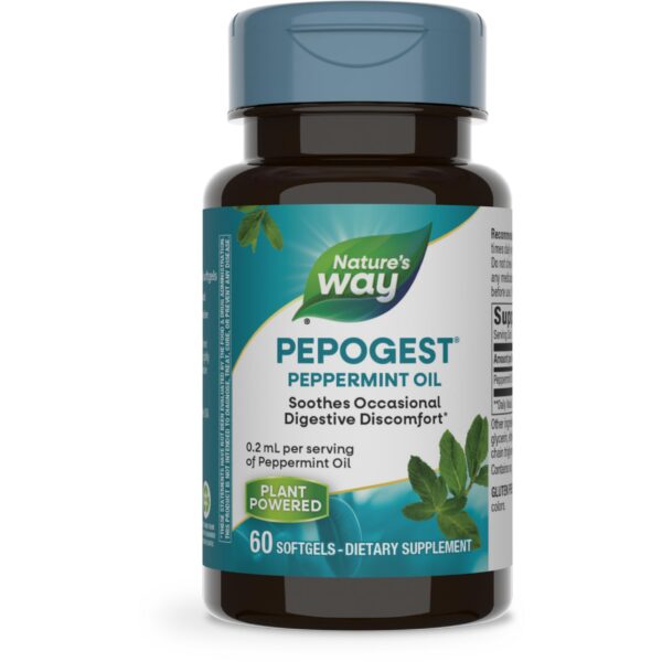 Aceite de menta Pepogest Nature's Way cápsulas digestivas 60 softgels