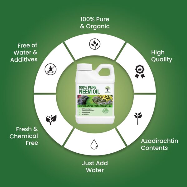 Aceite neem control natural de plagas 1 galón Nature’s Will