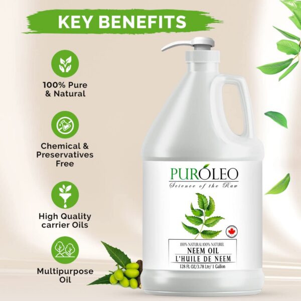 Aceite neem frío prensado PUROLEO cuidado piel