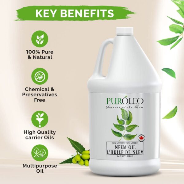 Aceite de neem natural multipropósito PuROLEO producto puro