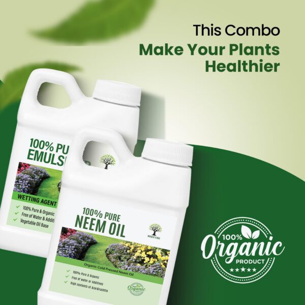 Aceite de neem prensado en frío en envase Nature’s Will