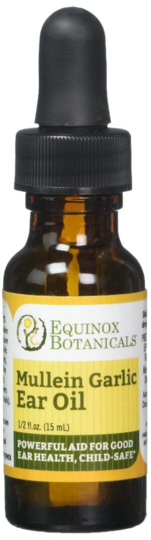Botella de aceite para oídos con ajo y gordolobo Equinox Botanicals