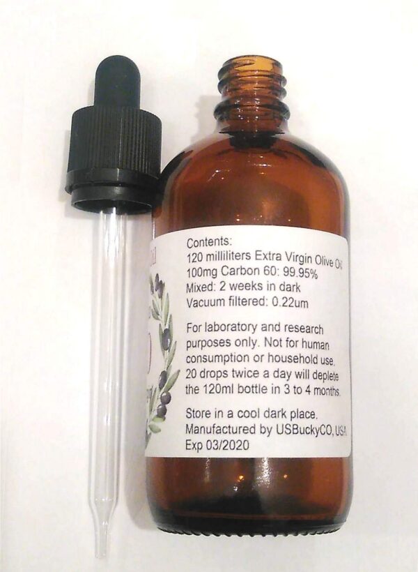 Aceite oliva con carbono 60 C60 Bucky's Oil 120ml