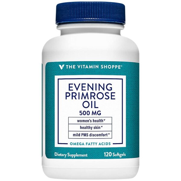 Aceite de onagra 500mg suplemento salud femenina The Vitamin Shoppe