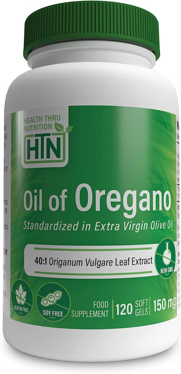 Aceite de orégano Health Thru Nutrition 120 mini cápsulas concentrado