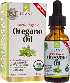 Aceite de orégano orgánico Island Nutrition gota líquida pura