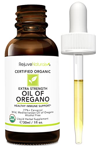 Aceite de orégano orgánico RejuveNaturals para soporte inmune