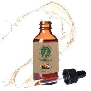 Aceite orgánico vitamina E botella 1 onza para piel y cabello