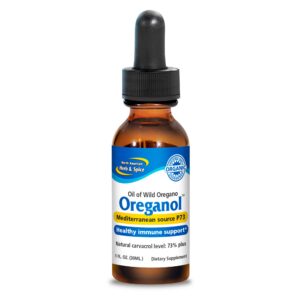 aceite de orégano orgánico north american herb & spice frasco
