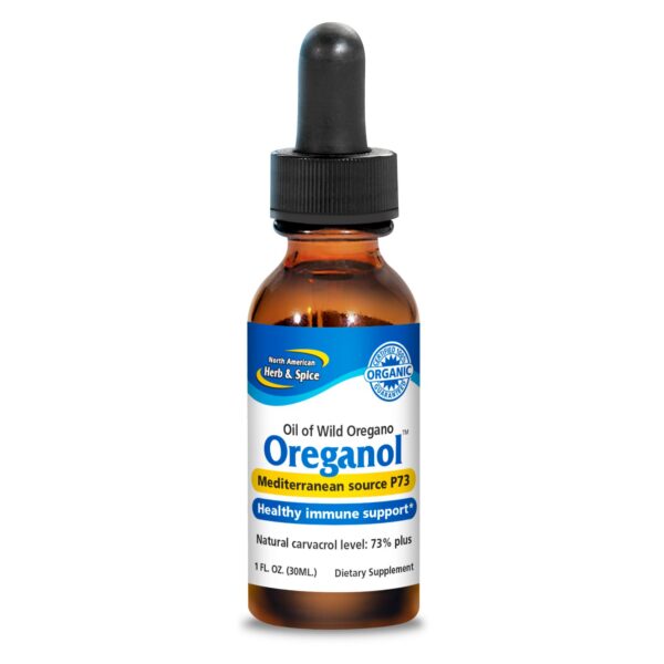 aceite de orégano orgánico north american herb & spice frasco