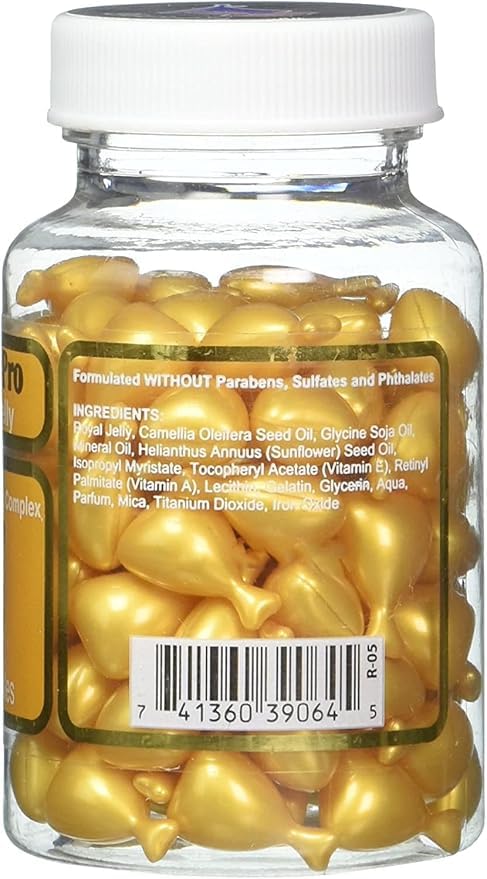 Aceite para piel Royal Jelly y Vitamina E detalle cápsulas