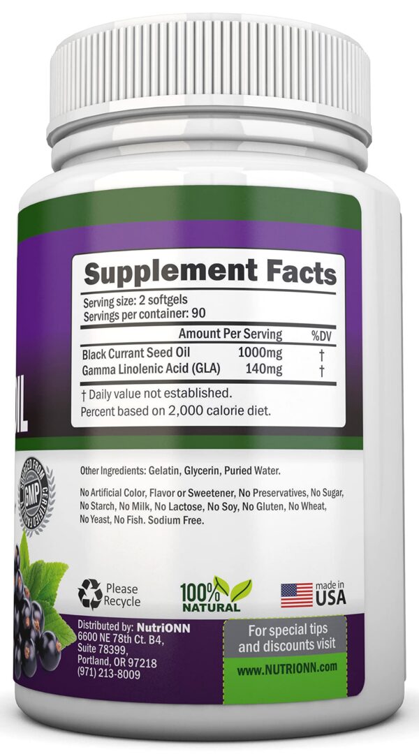 Version 1.0.0 Aceite puro de grosella negra en cápsulas blandas