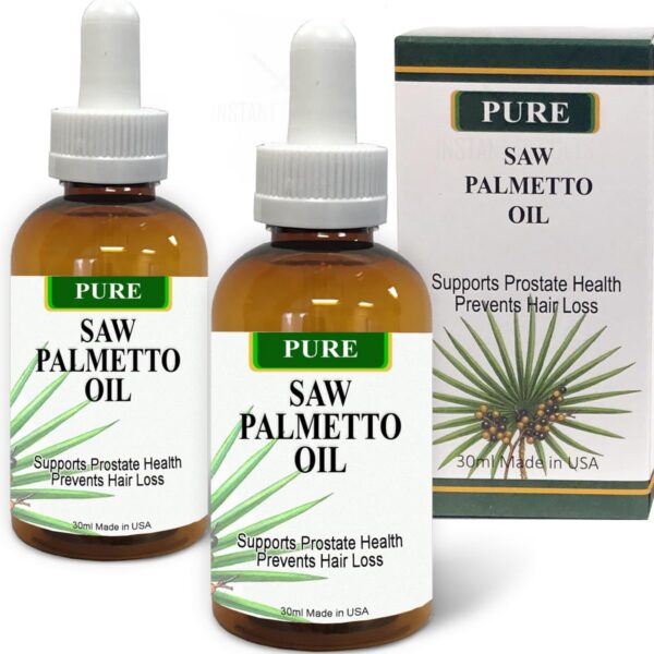 Version 1.0.0 Aceite puro Saw Palmetto para salud prostata paquete doble