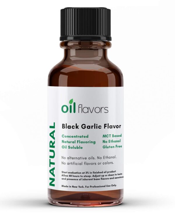 Frasco de aceite sabor ajo negro 4 oz