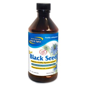 Version 1.0.0 Aceite de semilla negra 8 fl oz apoyo cardiovascular digestivo