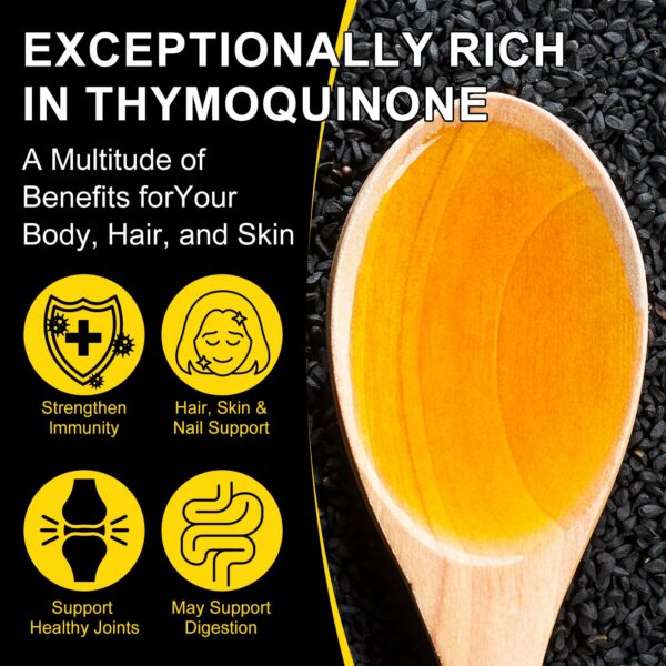 Etiqueta de aceite de semilla negra