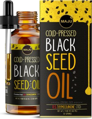 Frasco de aceite de semilla negra turco 2 oz