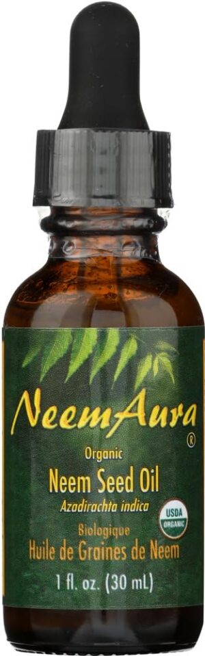 Aceite tópico Neem Aura Neem en botella 1 fl oz