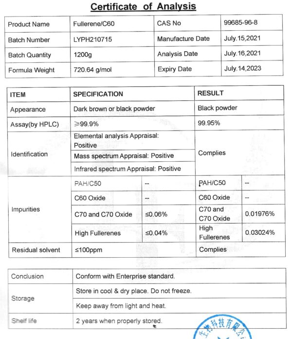 Aceite virgen extra con C60 Bucky's Oil color púrpura