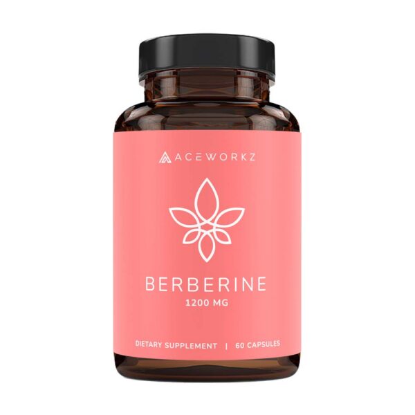 Version 1.0.0 Frente del envase ACEWORKZ Berberine HCL 1200mg