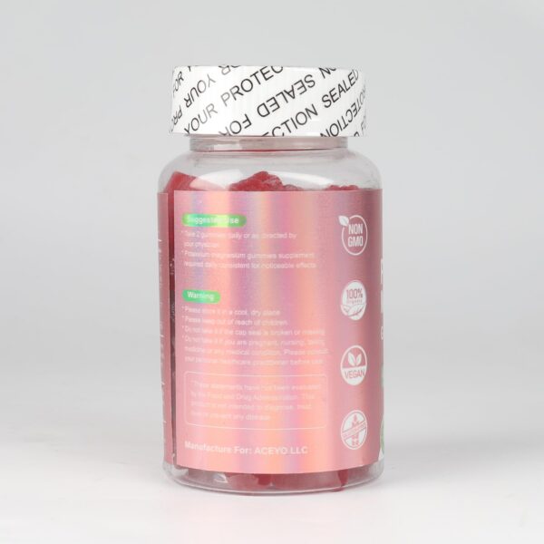Etiqueta de ingredientes gomitas frambuesa