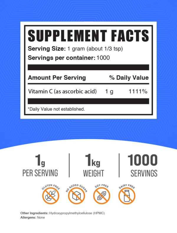 Version 1.0.0 Polvo de acido-ascorbico en envase