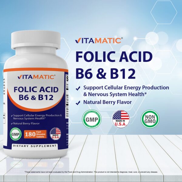 Suplemento vitamínico ácido fólico b12 b6 Vitamatic