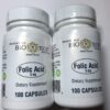 Ácido fólico BioTech Pharmacal 5mg 100 cápsulas paquete doble