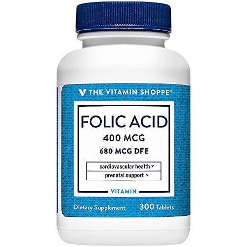Ácido fólico The Vitamin Shoppe botella 300 tabletas