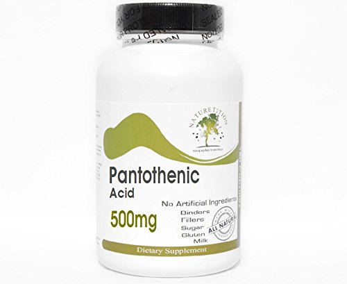 Ácido pantoténico 500mg 100 cápsulas Naturetition suplementos energía