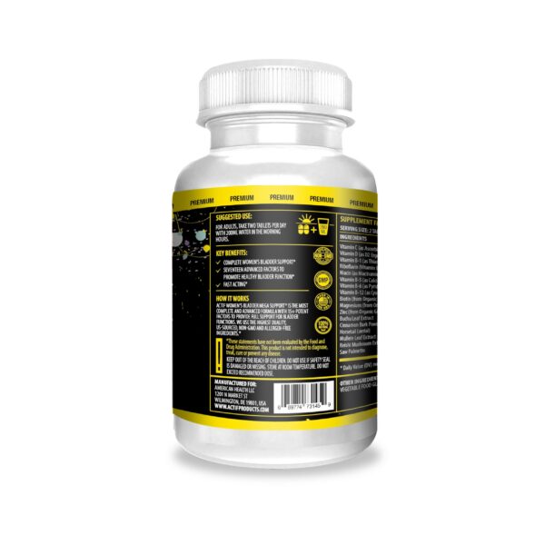 Frasco de suplemento ACTIF con etiqueta