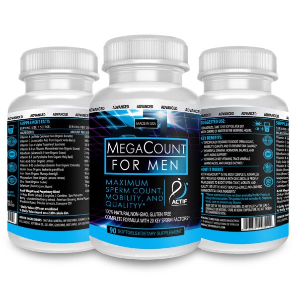 ACTIF MegaCount suplemento fértil hombres botella