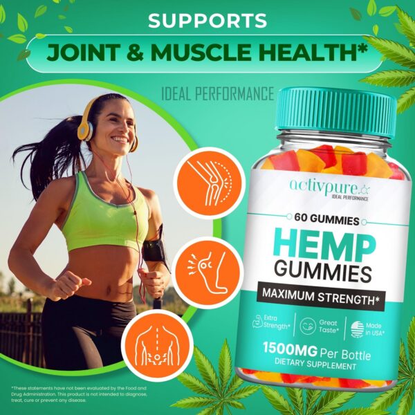 Etiqueta Activ Pure Hemp Gummies detalle