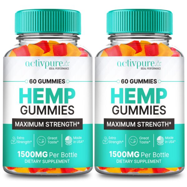 Activ Pure Hemp Gummies frontal de empaque